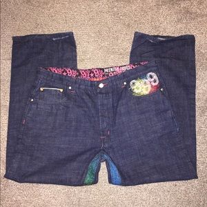 NWOT Gino green global dark denim jeans. Size 42